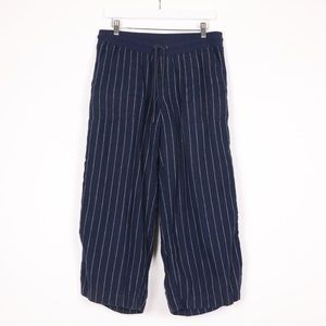 Athleta Stripe Bali Linen Crop Pants